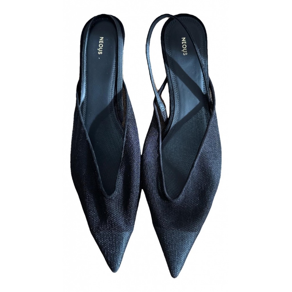 Neous black mesh slingbacks. New & never worn. Size 38